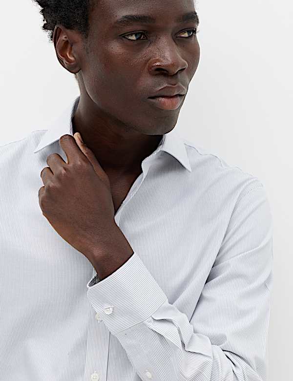Regular Fit Ultimate Non Iron Striped Shirt - ID