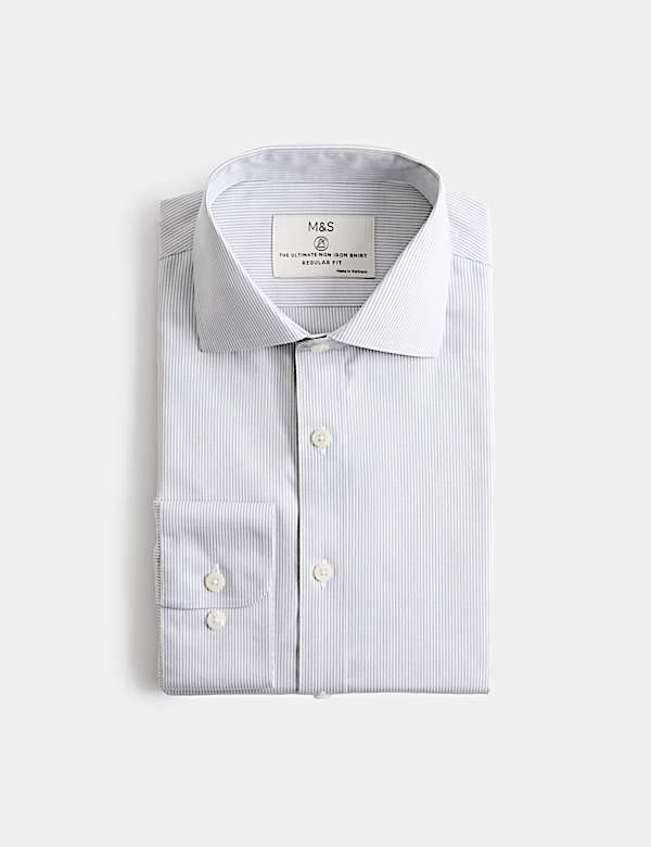 Regular Fit Ultimate Non Iron Striped Shirt - ID