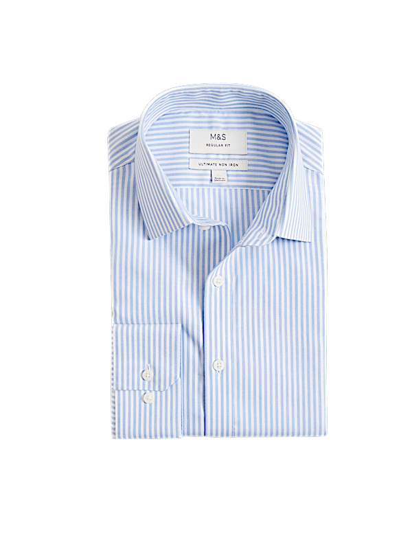 Regular Fit Ultimate Non Iron Cotton Striped Shirt
