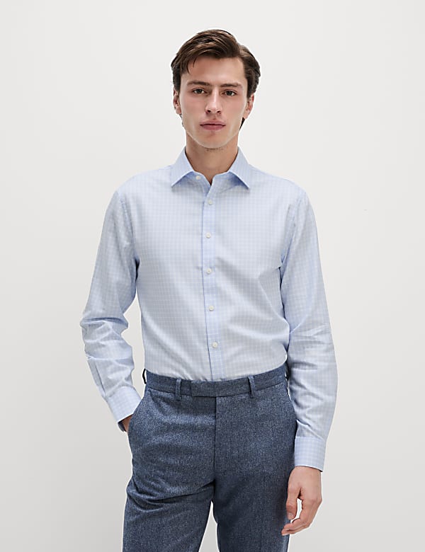 Regular Fit Ultimate Non Iron Cotton Check Shirt - MV