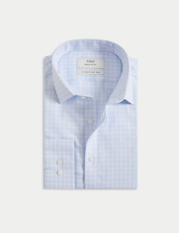 Regular Fit Ultimate Non Iron Cotton Check Shirt - MV