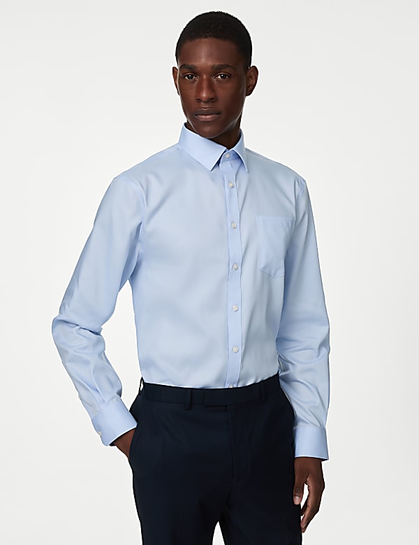 Chemise coupe standard 100&nbsp;% coton, sans repassage - LU