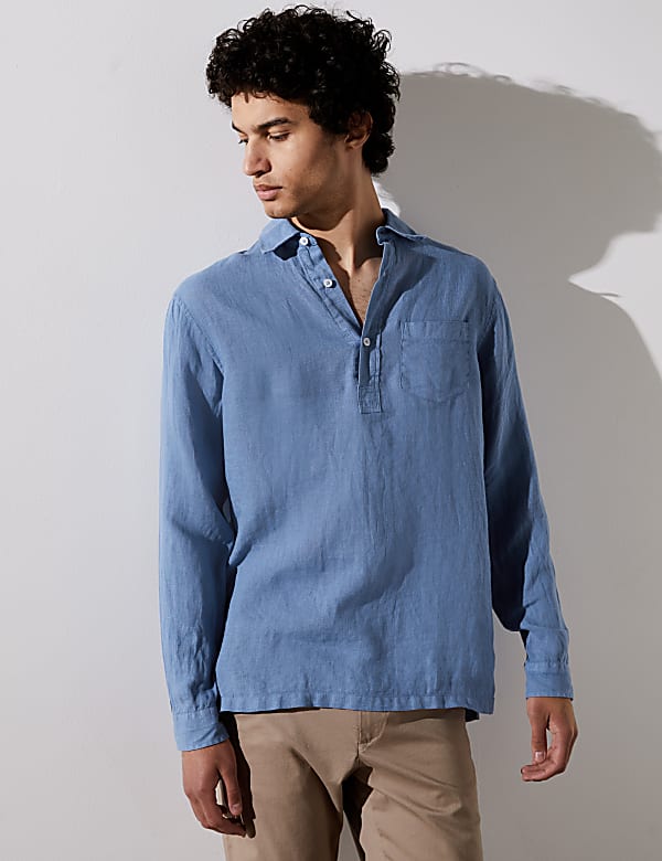 Luxury Pure Linen Overhead Shirt