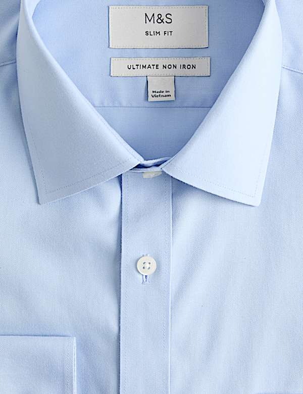Slim Fit Ultimate Non Iron Pure Cotton Shirt - SI
