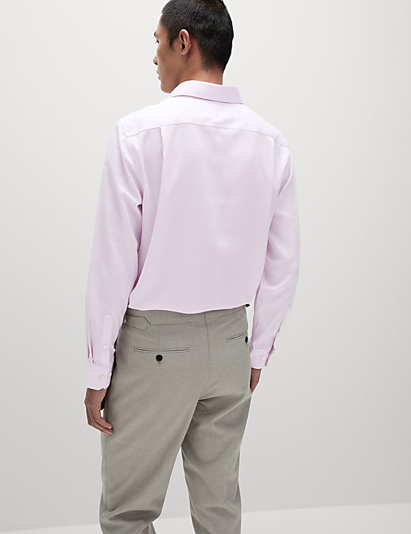 Regular Fit Non Iron Pure Cotton Textured Shirt