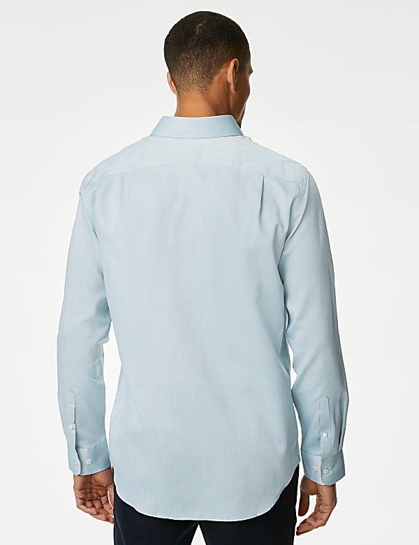 Regular Fit Non Iron Pure Cotton Textured Shirt