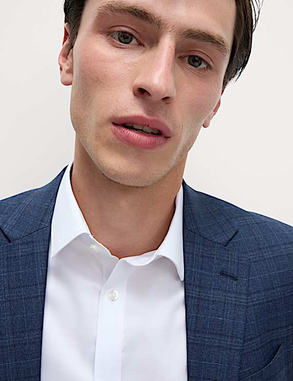 Regular Fit Easy Iron Pure Cotton Textured Shirt - NO