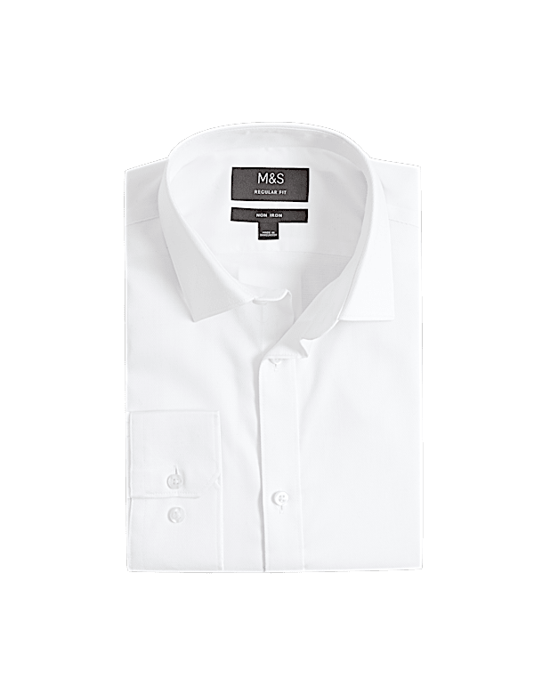 Regular Fit Easy Iron Pure Cotton Textured Shirt