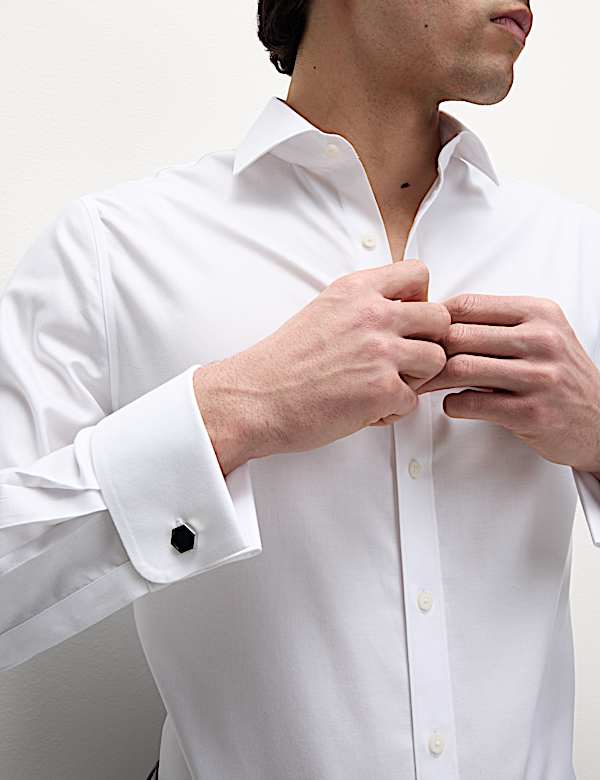 Ultieme, strijkvrije slim-fit overhemd van zuiver katoen - BE