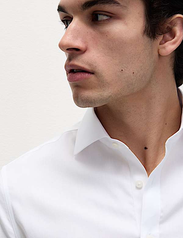 Ultieme, strijkvrije slim-fit overhemd van zuiver katoen - BE