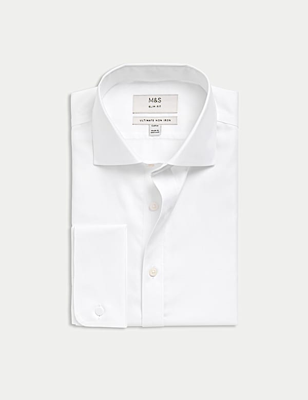 Ultieme, strijkvrije slim-fit overhemd van zuiver katoen - BE