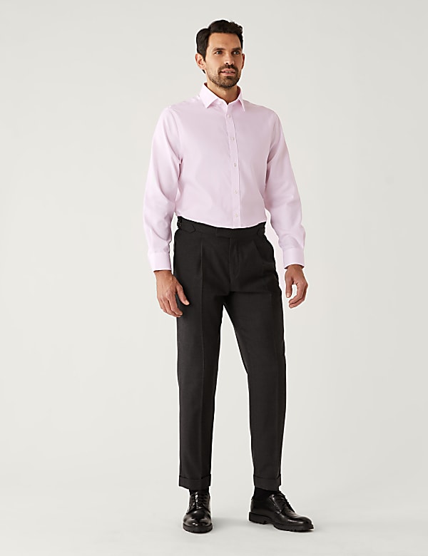 Regular Fit Pure Cotton Textured Shirt