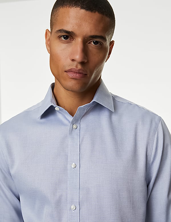 Regular Fit Pure Cotton Textured Shirt