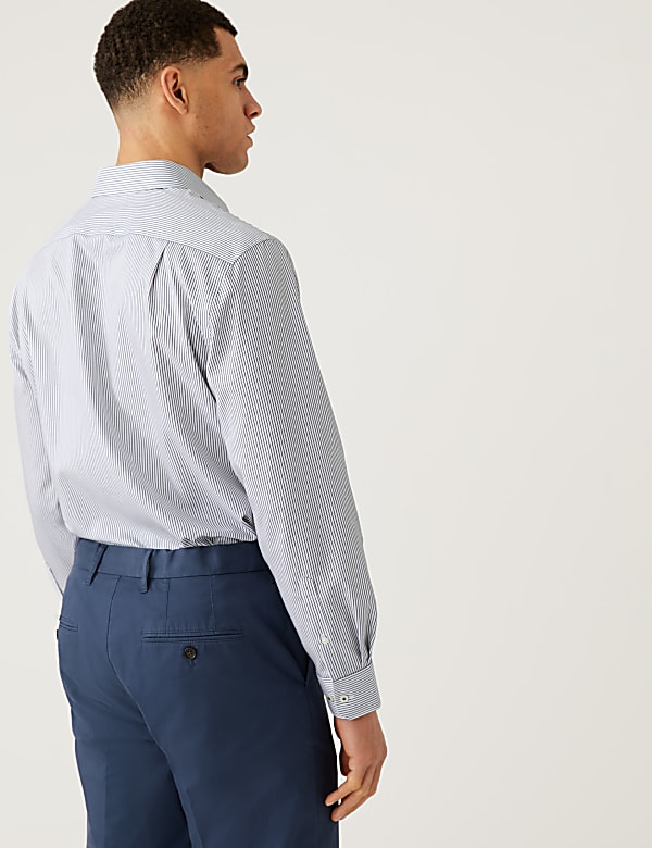 Regular Fit Non Iron Pure Cotton Striped Shirt