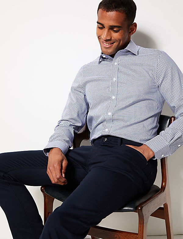 Pure Cotton Non-Iron Slim Fit Shirt