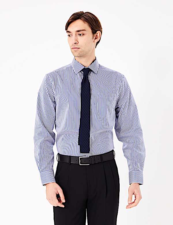 Pure Cotton Regular Fit Striped Shirt
