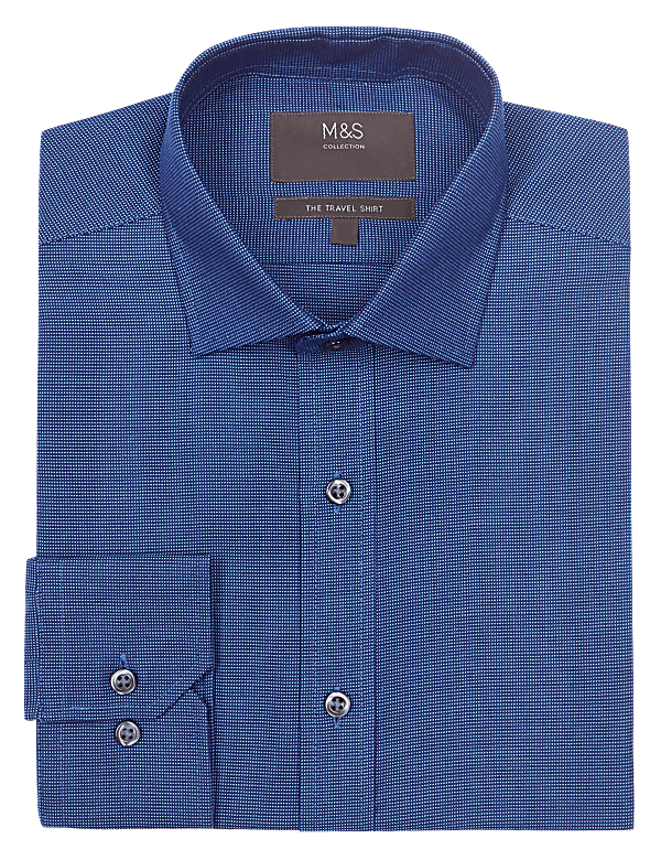 Cotton Blend Regular Fit Non-Iron Shirt