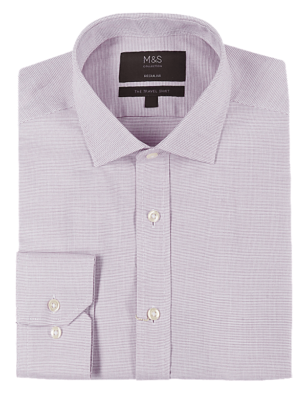 Cotton Blend Regular Fit Non-Iron Shirt