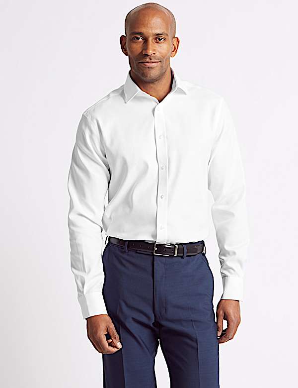 Cotton Blend Regular Fit Non-Iron Shirt