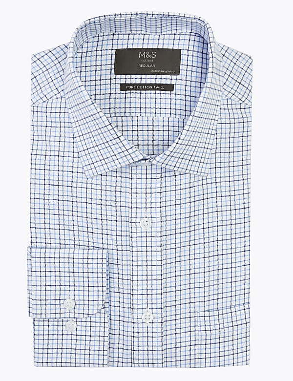 Regular Fit Cotton Checked Shirt