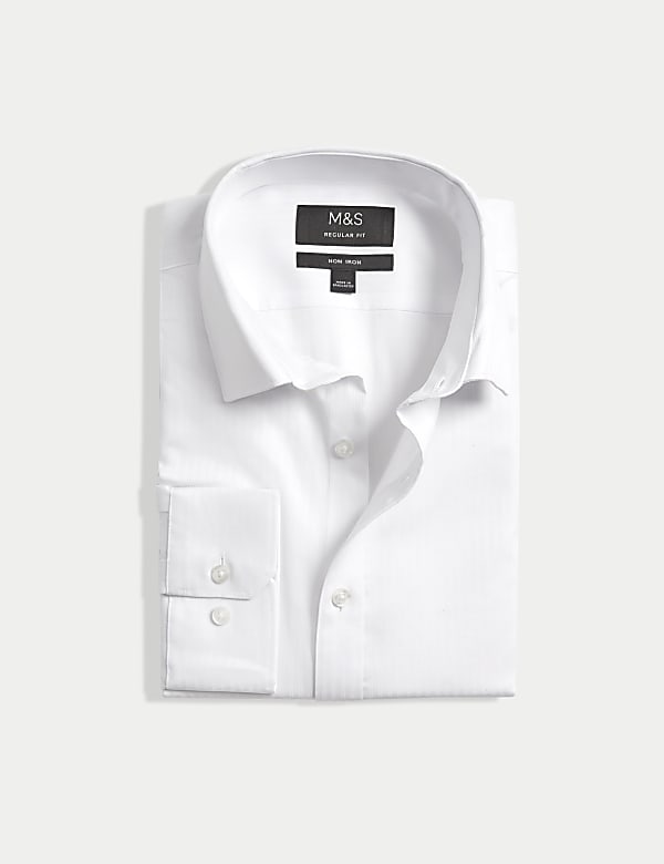 Regular Fit Non Iron Sateen Stripe Shirt - HU