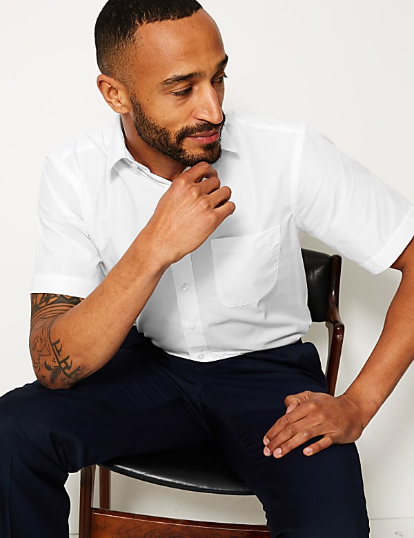 Marks and spencer short sleeve formal shirts top