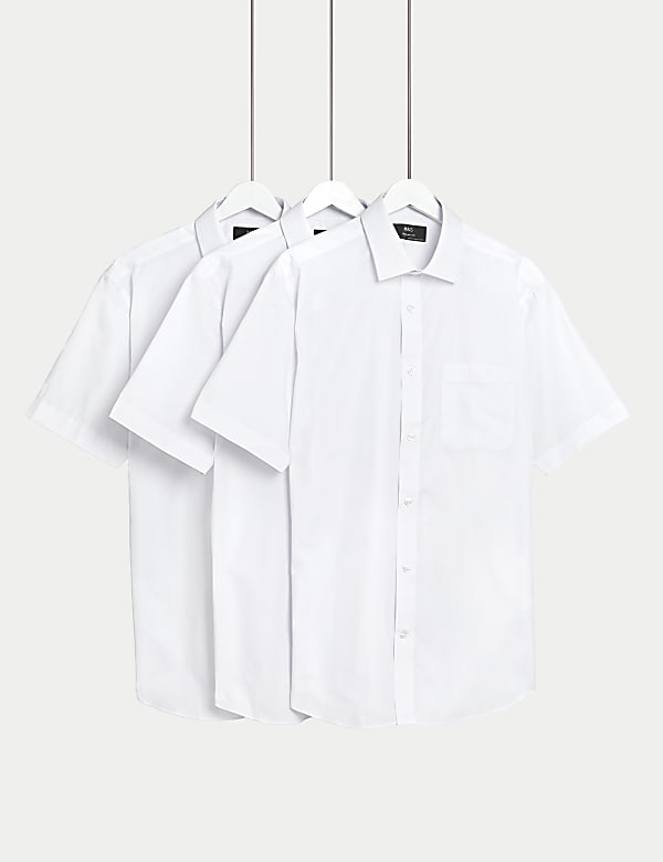 3pk Regular Fit Easy Iron Short Sleeve Shirts - IL