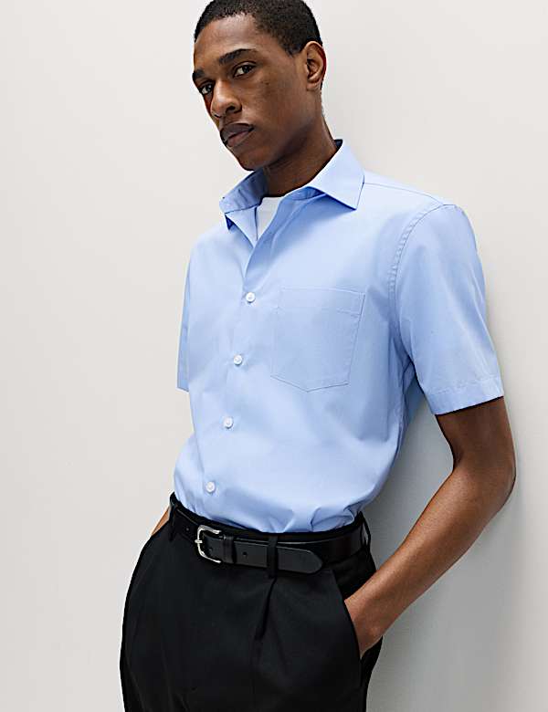 2 Pack Slim Fit Easy Iron Shirts - DK