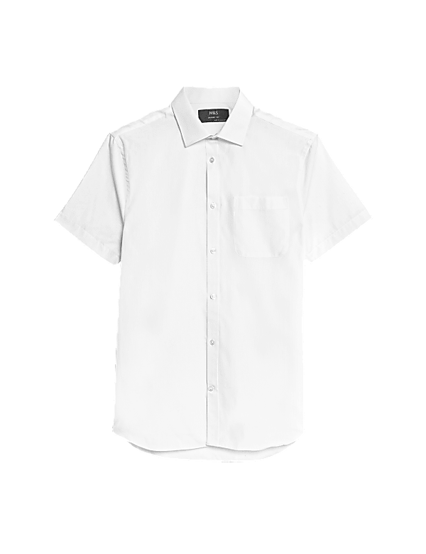 Skinny Fit Easy Iron Cotton Blend Shirt