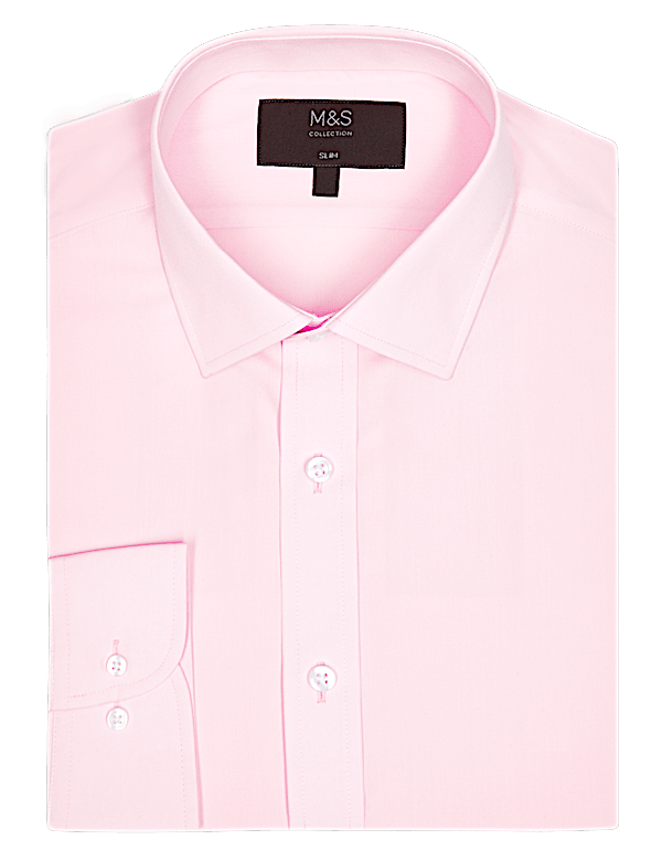 Cotton Blend Slim Fit Shirt