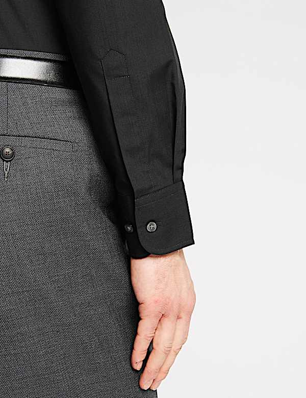 Cotton Blend Slim Fit Shirt