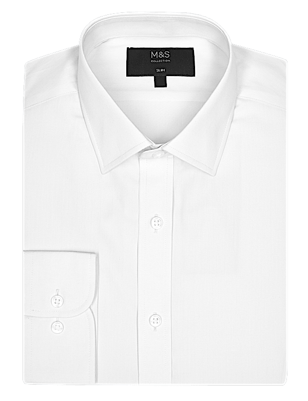 Cotton Blend Slim Fit Shirt