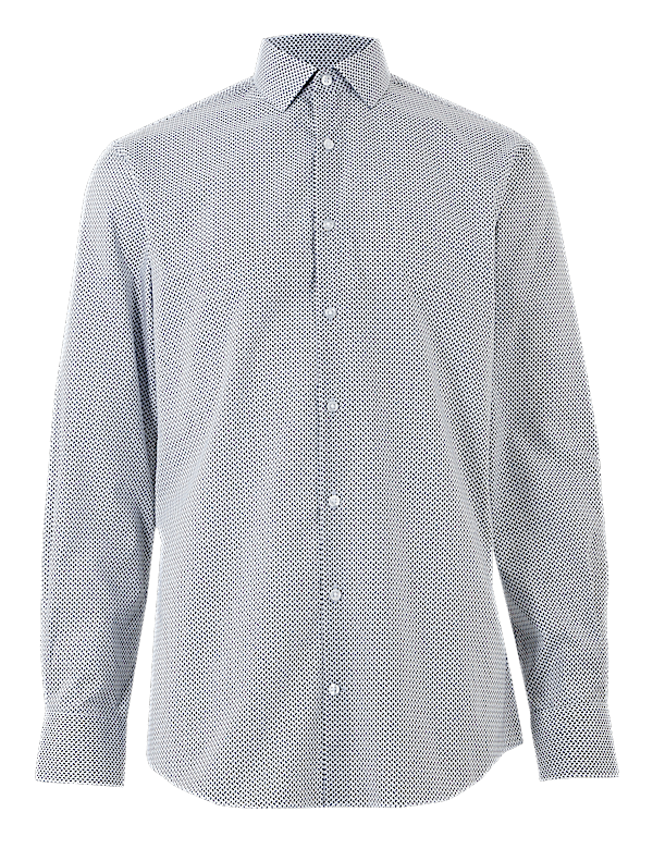Cotton Blend Skinny Fit Shirt
