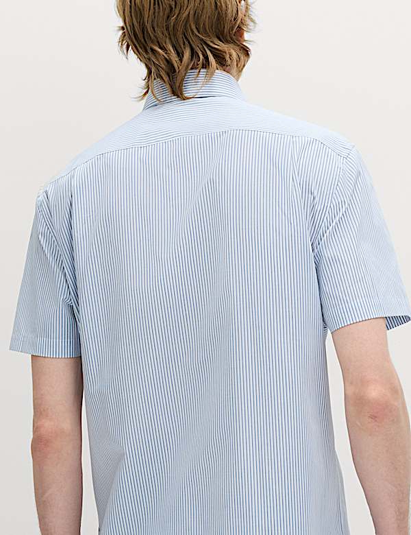 2 Pack Regular Fit Easy Iron Cotton Blend Shirts - JP