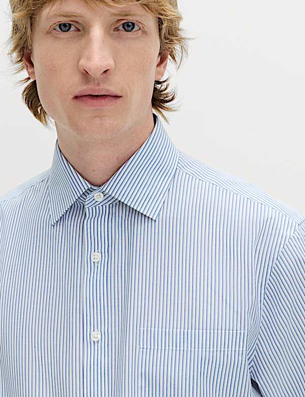 2 Pack Regular Fit Easy Iron Cotton Blend Shirts - JP