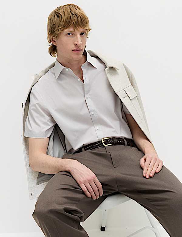 מארז 2 חולצות משובצות קלות לגיהוץ בגזרה רגילה - IL