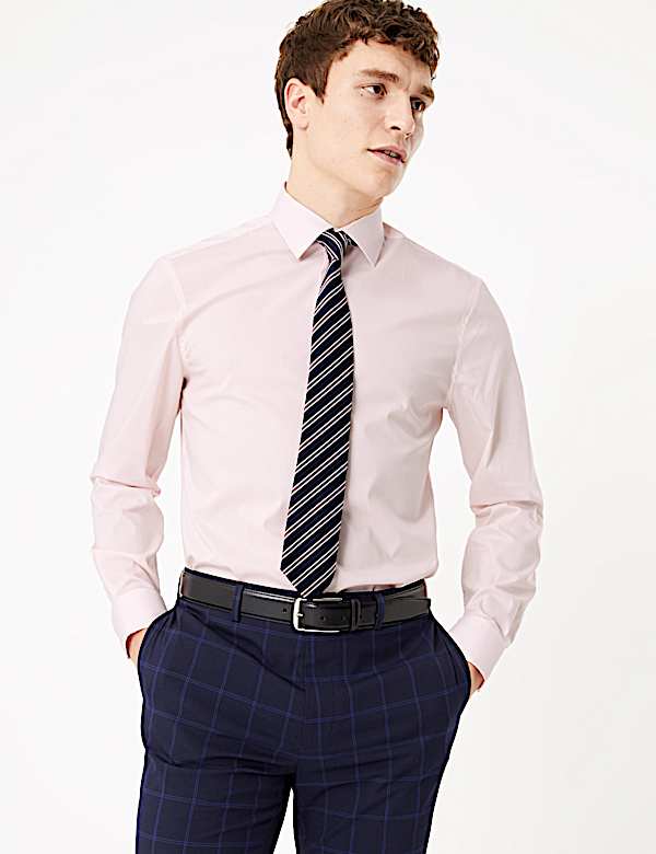 Slim Fit Cotton Shirt with Stretch