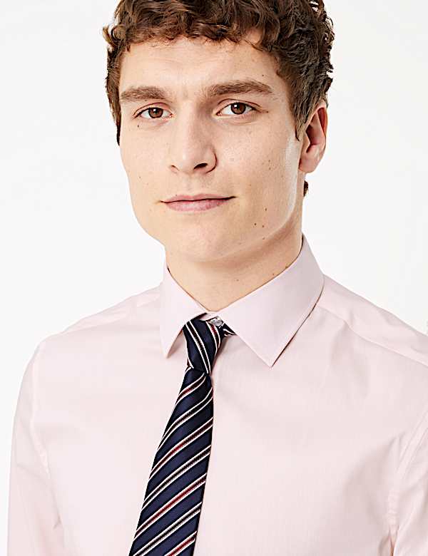 Slim Fit Cotton Shirt with Stretch