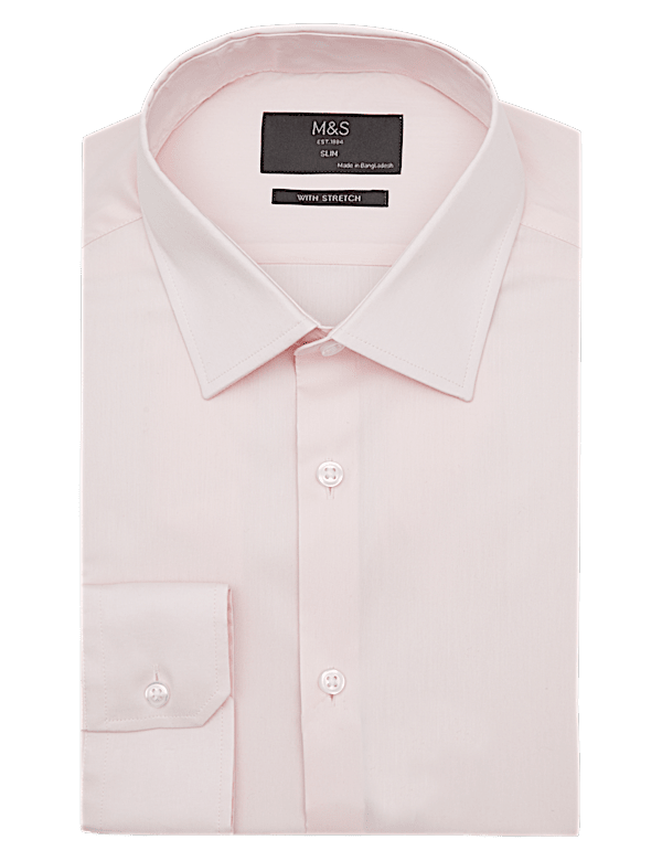 Slim Fit Cotton Shirt with Stretch