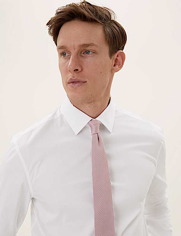 Slim Fit Cotton Shirt with Stretch