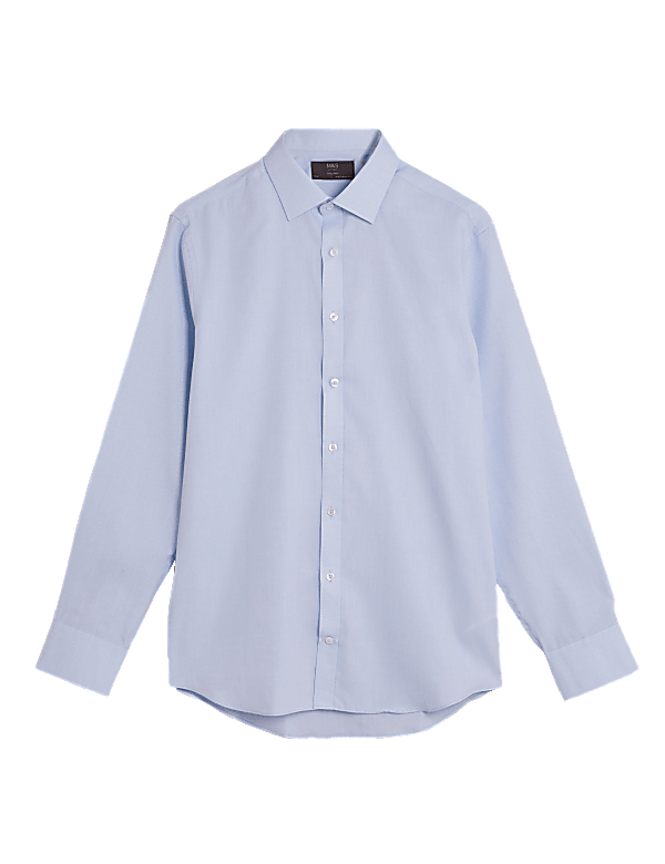 Tailored Fit Easy Iron Textured Shirt