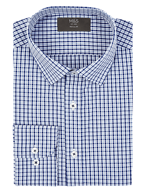 Regular Fit Easy Iron Check Shirt