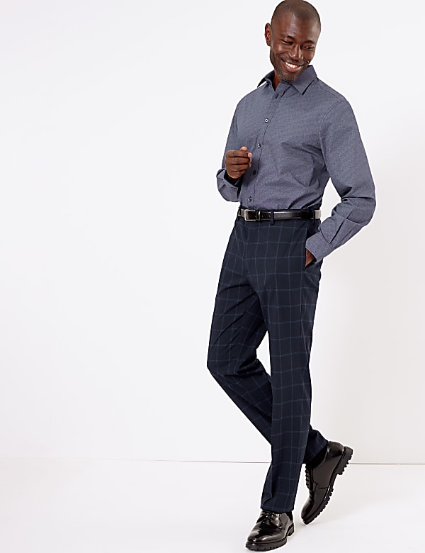 Tailored Fit Easy Iron Printed Shirt