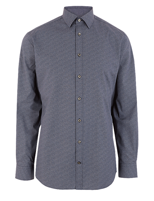 Tailored Fit Easy Iron Printed Shirt