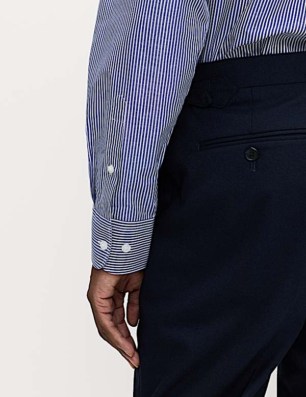 2pk Regular Fit Easy Iron Cotton Blend Striped Shirts