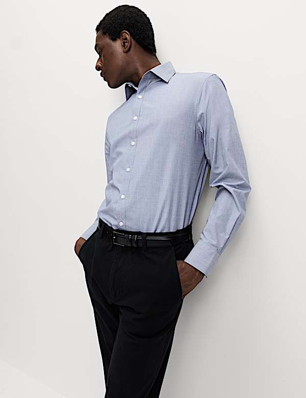 מארז 2 חולצות קלות לגיהוץ בגזרה ישרה והדפס - IL