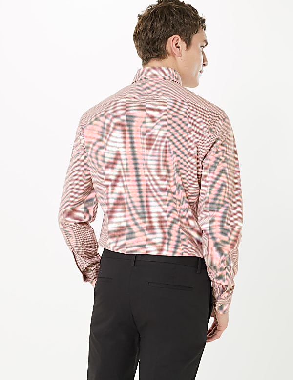 Slim Fit Easy Iron Cotton Rich Check Shirt