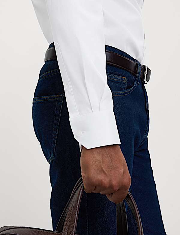 Regular Fit Pure Cotton Stretch Shirt - US