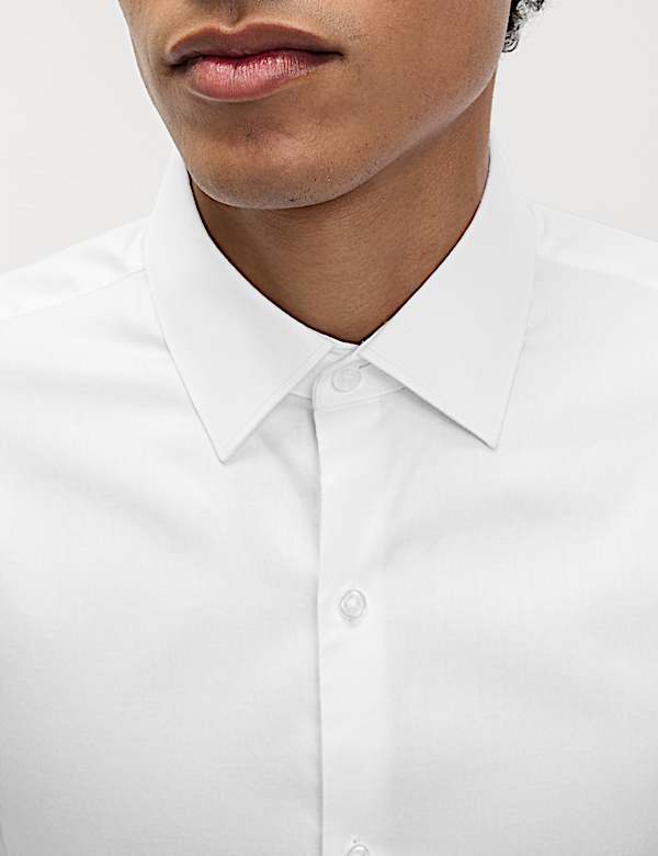 Regular Fit Pure Cotton Stretch Shirt - US