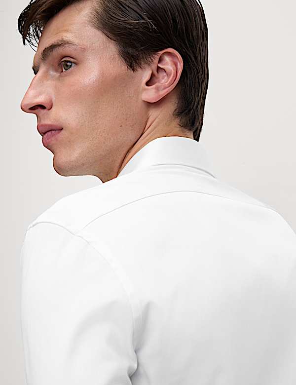 Slim Fit Pure Easy Iron Cotton with Stretch Shirt - US